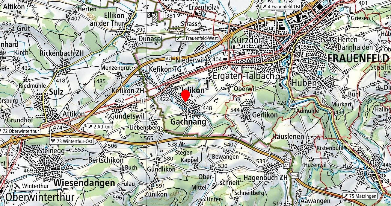 N&auml;he zu Frauenfeld und Autobahnanschluss